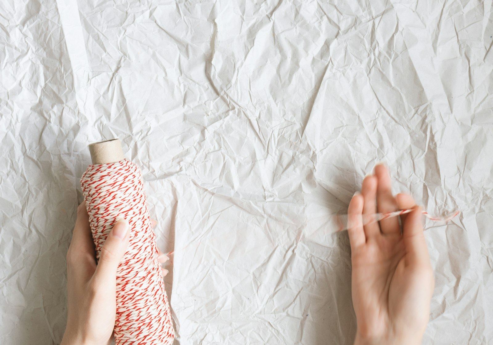 A parcel wrapped in paper and twine